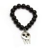 Anime SOUL EATER Lava Stone Beaded Bracelet 10MM Beads Bracelets For Kids Boys Souleater Death Pulseras - Soul Eater Merch