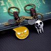 Anime SOUL EATER Leather Keychain Black Star Death the Kid Key Chain Keyring Men Keychains Accessories 5 - Soul Eater Merch