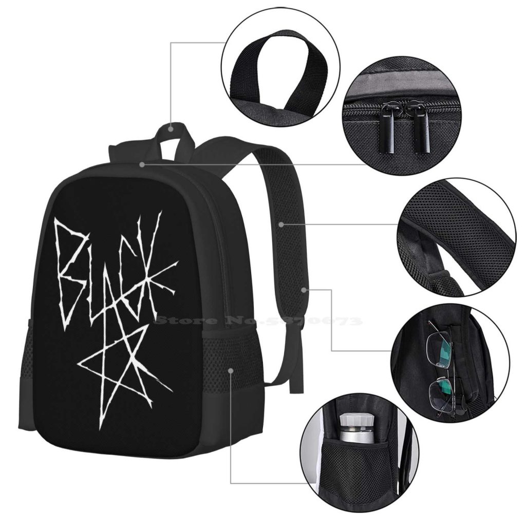 Soul Eater Black Star Signature White Bag Backpack For Men Women Girls Teenage Signature Soul Eater 3 - Soul Eater Merch