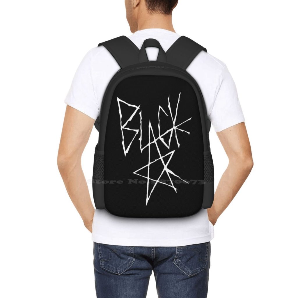 Soul Eater Black Star Signature White Bag Backpack For Men Women Girls Teenage Signature Soul Eater 5 - Soul Eater Merch