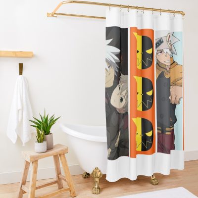 Soul Eater Character And Soul Eater Logo Shower Curtain Official Soul Eater Merch