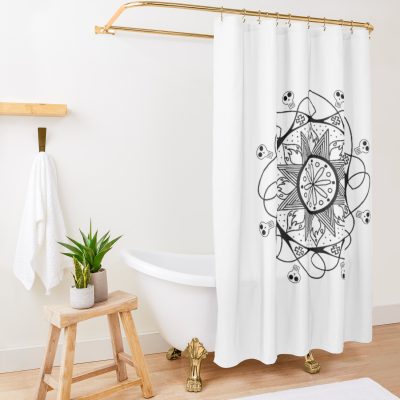 Fire Force Anime Mandala (White Bg) Shower Curtain Official Soul Eater Merch