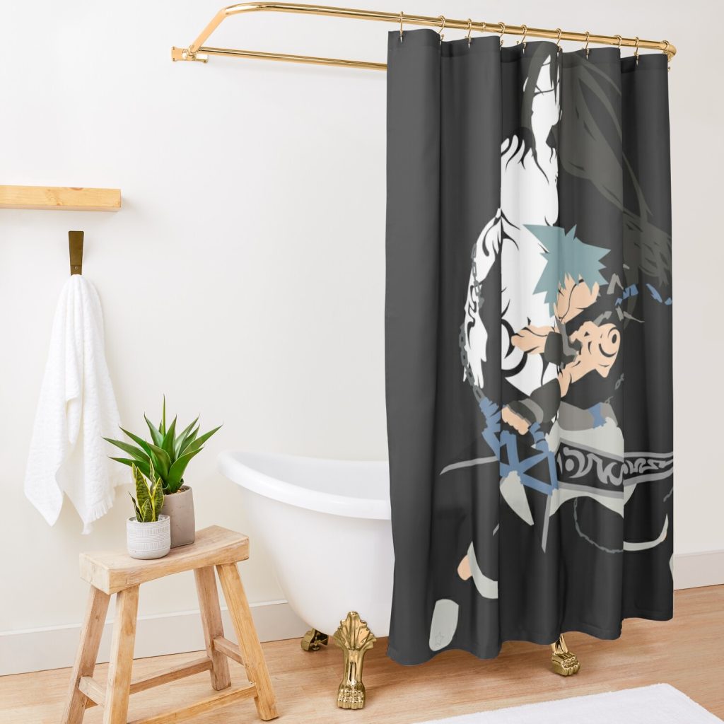 Black Star & Tsubaki Shower Curtain Official Soul Eater Merch