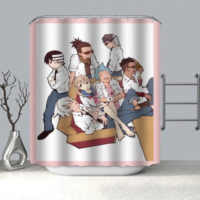 100 Polyester Fabric Custom SOUL EATER Anime Shower Curtain Modern Bathroom Curtain Waterproof HD Printing Bath 23 - Soul Eater Merch