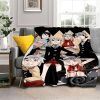 Anime Soul Eater Throw Blanket Soft Cozy Flannel Blanket Cozy Sofa Blanket Suitable for Office Traveling 9 - Soul Eater Merch