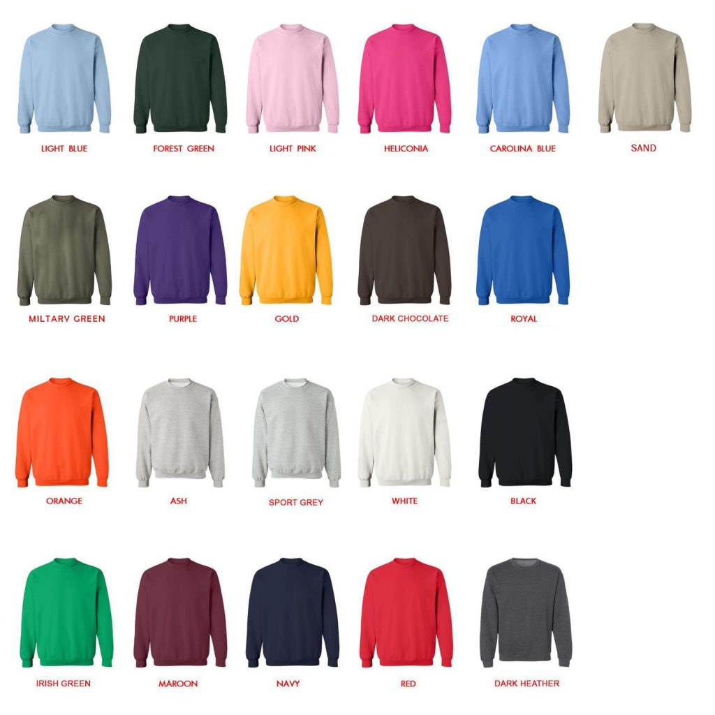 sweatshirt color chart - Soul Eater Merch