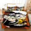 Soul Eater Bedding Set Single Twin Full Queen King Size Bed Set Aldult Kid Bedroom Duvetcover 3 - Soul Eater Merch