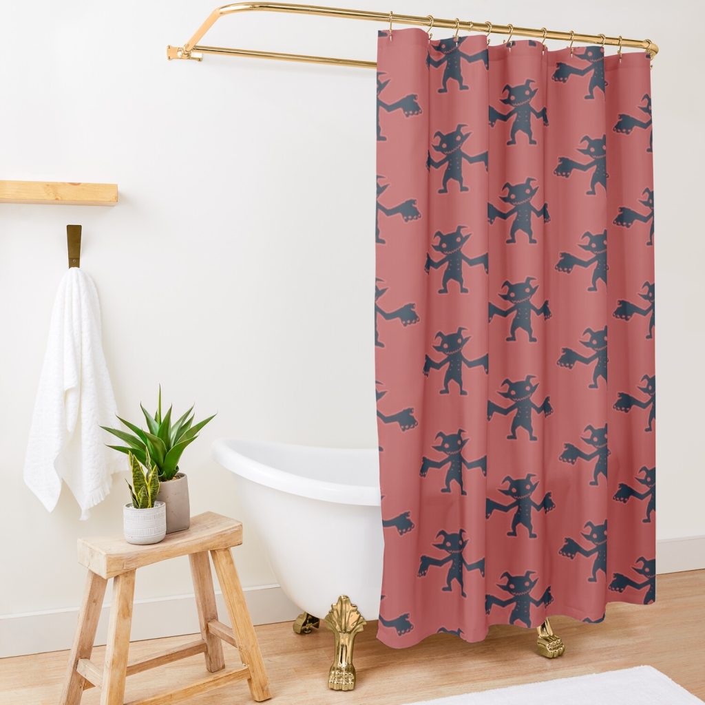 Souleater Demon Little Ogre Silhouette Shower Curtain